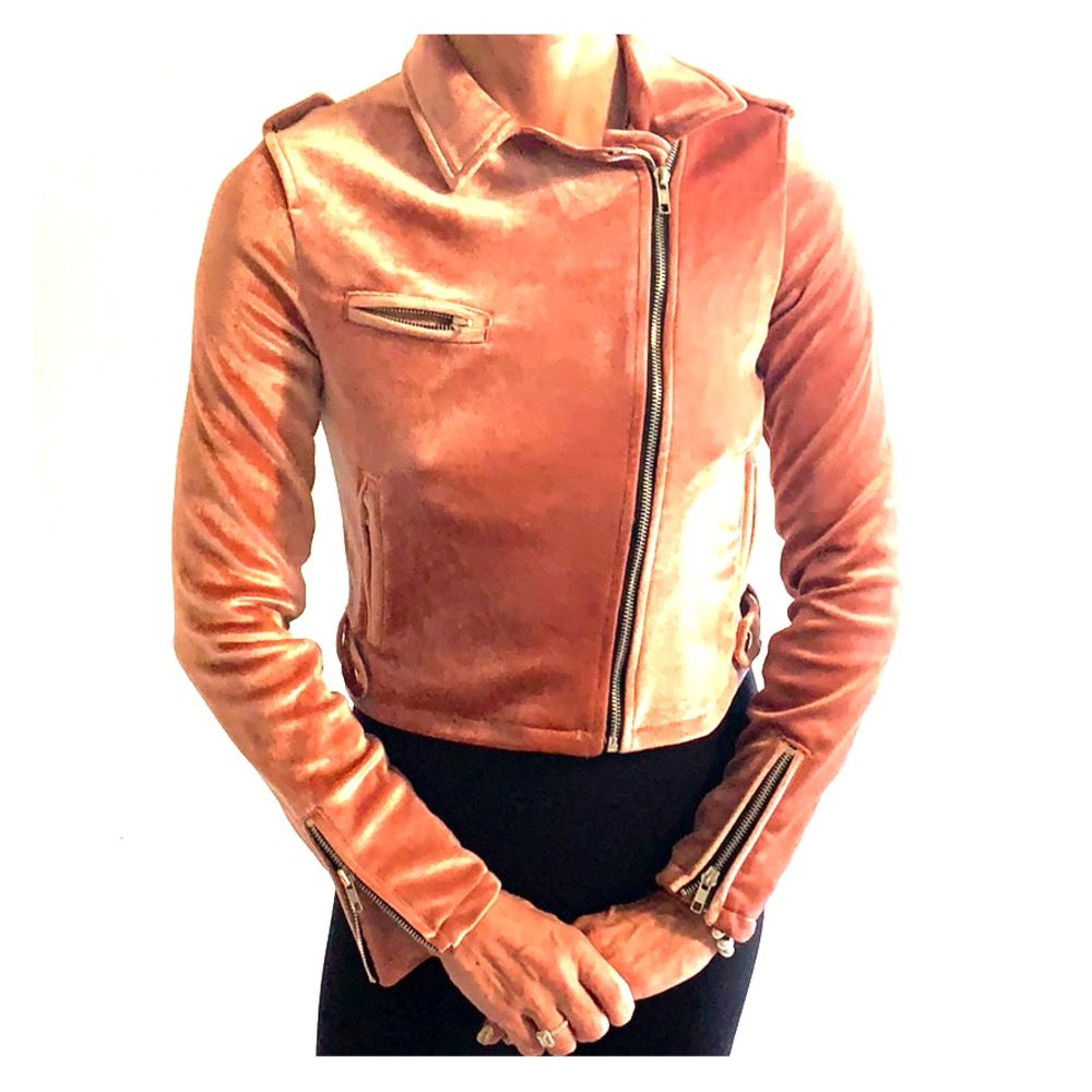 HUDSON velvet moto jacket
